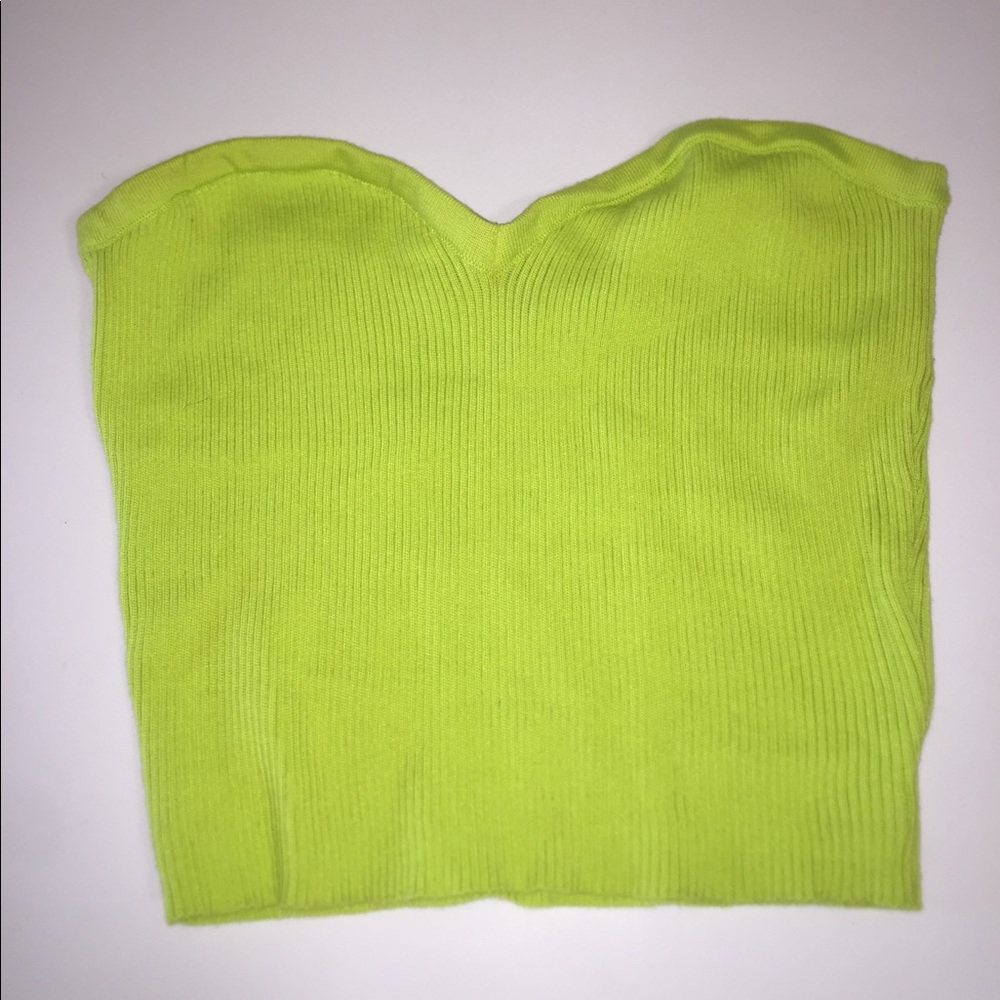 Lime green tube top